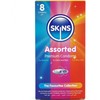 Skins Premium Assorted Latex Condom Pack 8pcs - Natural, Textured, Ultra Thin
