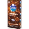 Skins Chocolate Premium Condoms 8-Pack - Scented, Extra Lubricated, Natural Latex