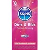 Skins Dots &amp; Ribs Premium 8-Pack Textured Latex Condoms Vanilla Scent