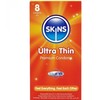 Skins Ultra Thin Premium Latex Condoms 8-Pack - Extra Lubricated, 55mm