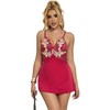 Subblime Babydolls Subblime 954130 Babydoll L/XL Raudona Floral Design - Elegant Lingerie