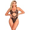 Subblime Bodies SUBBLIME Transparent Lace Bodysuit Juodas L/XL - Elegant Hollow Design