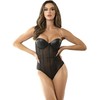 Subblime Bodies Subblime Bodysuit S/M Juodas - Metal Chain Strap, Sheer Design