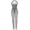 Subblime Bodystockings Subblime 951788 Long Juodas Mesh Bodystocking with Chest &amp; Back Straps One Size