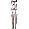Subblime Bodystockings Subblime 951900 Bodystocking Fishnet Open Shoulders Juodas One Size