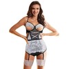 Subblime Costumes Subblime Maid Body Costume L/XL Juodas &amp; Baltas - Elegant Two-Tone Bodysuit