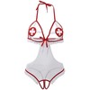 Subblime Costumes Subblime Nurse Outfit S/M - Baltas, Transparent, Open Design, Comfort Fit