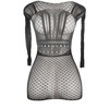 Subblime Dresses Subblime 951931 Juodas Fishnet Open Back Mini Dress One Size
