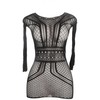 Subblime Dresses Subblime 951931 Juodas Fishnet Open Back Mini Dress One Size