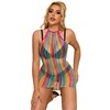 Subblime Dresses Subblime Rainbow Fishnet Dress One Size - Vibrant Multicolor Mesh