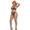 Subblime Bodystockings Subblime 952358 Rainbow Mesh Halter Neck Dress One Size
