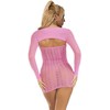 Subblime Dresses Rožinė Subblime 952471 Rožinė Fishnet Mini Dress One Size Seamless Design