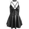 Subblime Dresses SUBBLIME Dress 955373 Juodas PU Leather Straps S/M Modern Fit