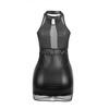 Subblime Dresses SUBBLIME 955472 Juodas Halter Neck Dress S/M with Mesh &amp; PU Leather Finish