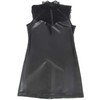 Subblime Dresses SUBBLIME 957544 Juodas Lace Collar PU Leather Dress S/M