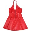 Subblime Dresses SUBBLIME 957735 Raudona Faux Leather &amp; Lace Dress L/XL with Zipper Detail