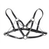 Subblime Fetish Subblime 953713 Juodas Punk-Inspired Belt with Metal Buckle, One Size