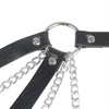 Subblime Fetish Subblime 953713 Juodas Punk-Inspired Belt with Metal Buckle, One Size