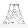 Subblime Fetish Subblime 953737 Chest Harness Sidabrinis with Rings and Chains, One Size