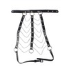 Subblime Fetish Subblime Leather Chest Harness with Chain Accents Juodas One Size