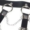 Subblime Fetish Subblime Leather Chest Harness with Chain Accents Juodas One Size