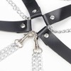 Subblime Fetish Subblime Harness Bra with Decorative Chains Juodas One Size