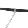 Subblime Fetish Subblime Leather Belt Harness Juodas - Adjustable Chain Detail, One Size