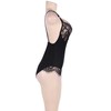 SUBBLIME QUEEN PLUS SIZE Subblime Queen Plus Juodas Teddy with Sheer Panels and Fringed Edges