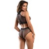 Subblime Sets Subblime 952082 Juodas Fishnet Two-Piece Set with Rhinestones, One Size