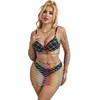 Subblime Sets Subblime 2-Piece Mesh Set Rainbow Long Sleeve One Size Colorful