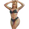Subblime Sets Subblime 2-Piece Mesh Set Rainbow Long Sleeve One Size Colorful