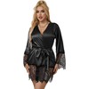 Subblime Sets Subblime 953805 Juodas Lace Pajama Set with Thong L/XL