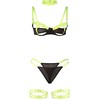 Subblime Sets SUBBLIME Bra Set L/XL Fluorescent Žalias with Necklace &amp; Leg Accents