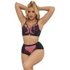 Subblime Sets Rožinė SUBBLIME 955588 Rožinė Mesh &amp; Patent Leather Bra Set L/XL