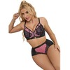 Subblime Sets Rožinė SUBBLIME 955588 Rožinė Mesh &amp; Patent Leather Bra Set L/XL