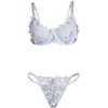 Subblime Sets Mėlyna SUBBLIME 957629 Sky Mėlyna Embroidered Floral Bra and Panties Set S/M