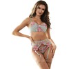 Subblime Sets Rožinė SUBBLIME 957643 Rožinė Floral Embroidered Bra &amp; Garter Set S/M