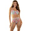 Subblime Sets Rožinė SUBBLIME 957643 Rožinė Floral Embroidered Bra &amp; Garter Set S/M