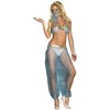 Subblime Sets SUBBLIME India Style Mėlyna Bralette Lingerie Set S/M - Gold Accent Design