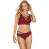 Subblime Sets Subblime Two-Piece Lace Lingerie Set L/XL - Raudona &amp; Juodas, Adjustable Fit