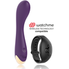 Treasure Hansel Curved Silicone Vibrator - WatchMe Compatible, 17.5cm, Violetinė