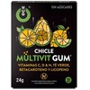Wugum WUG Multivit Gum - Sugar-Free Chewing Gum with Multivitamins &amp; Žalias Tea 10 pcs
