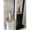 5five Simply Smart Pastatomas juodas metalinis WC šepečio stovas su tualetinio popieriaus laikikliu