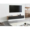 Beliani TV staliukas GLADSTONE 180 cm, Spalva: Juoda + Ruda