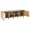 Beliani TV staliukas TV Stand Šviesi Medis with Balta PALMER 317638 Spalva: Šviesus medis + Balta