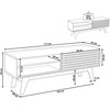 Beliani TV staliukas TV Stand Tamsi Medis TOLEDO 39480 (Tamsus medis)