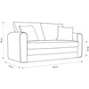 Sofa lova Lido Micadoni, Spalva: Vientisas 03, MIC_2SF_60_F1_LIDO1