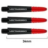 Koteliai Winmau Vecta Blade 360, trumpi, 34 mm, juodos sp.