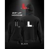 L-style džemperis su gobtuvu, XXXXL, juodas