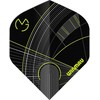 Winmau Prism Delta MvG dart flights juodas/žalias